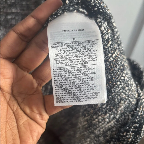 Banana Republic Dress Women’s s Fit & Flare Tweed Cocktail Sleeveless Whimsigoth - Picture 4 of 6